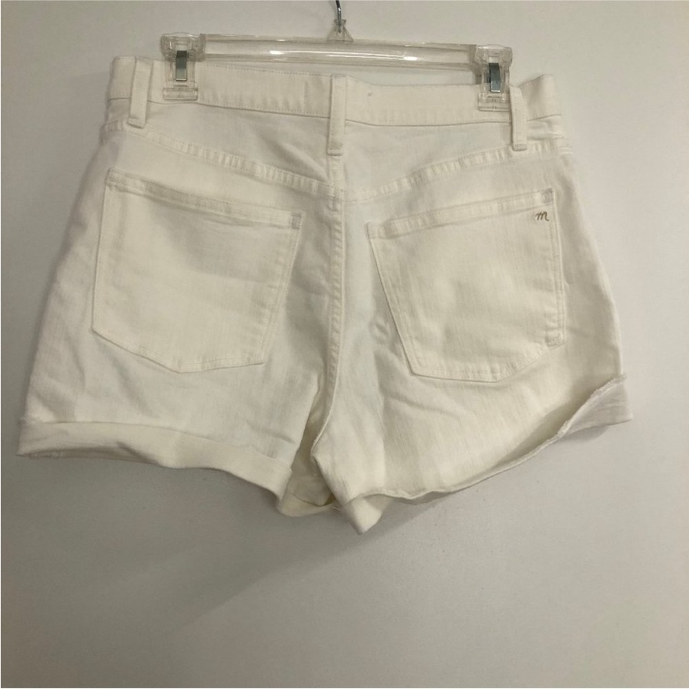 Madewell White High-Waisted Women’s Denim Shorts in Tile White Size 28 - Picture 5 of 7